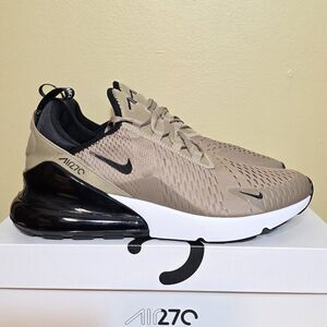 Nike Air Max 270 Khaki Black White Shoes FQ8830-247 Men's Size 11.5
